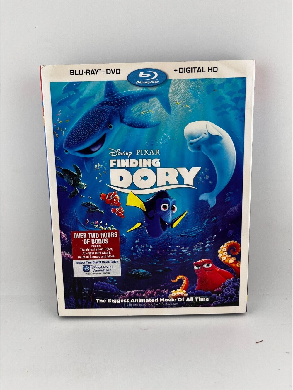 Finding Dory Blu-ray Disney Pixar 2016 Slipcover Bonus Disc 2 Disc Set